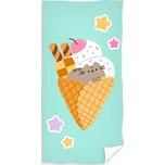 Carbotex Bavlněná froté osuška 70x140 cm - Kočička Pusheen Sladká jako zmrzlina