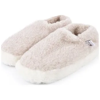 Dámské pantofle Vlnka Vlněné nízké TV bačkory Merino béžová velikost obuv dospělí 39-40