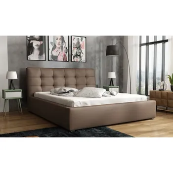 Postel Čalouněná postel TEKLI 160x200, výběr ekokůže Potah: soft 17