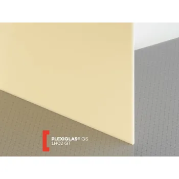 Plexisklo Röhm Krémové plexisklo Plexiglas GS 3mm 1H02 (prop. 27%) 1010 x 2030 mm