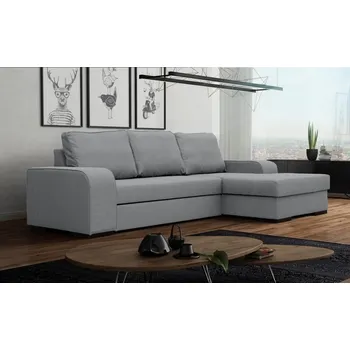 Sedací souprava Falco Rohová sedací souprava Frogo, rozkládací s úložným prostorem, pravá, světle šedá/Portland 90