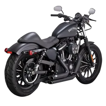 Výfuk pro motocykl Kompletní výfuk Vance & Hines Shortshots Staggered S-SHT pro Harley-Davidson XL rok 2014-2022 barva černá (Doplňky pro HD Vance & Hines )