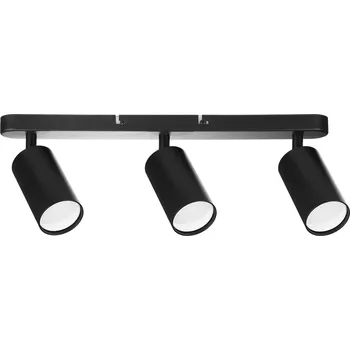Interlook MS-GU10-3 | Tříbodové stropní svítidlo, 3x GU10 černé pohyblivé bodové světlo