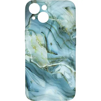 Pouzdro na mobilní telefon Kryt Modro šedý mramor pro iPhone 15 Plus