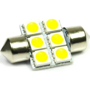 Autožárovka Interlook WW Auto LED žárovka C5W 6 SMD 5050 Teplá bílá 36 mm