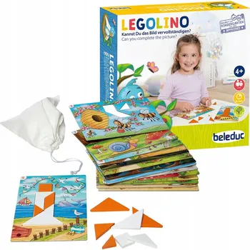 Dřevěná hračka Beleduc Tangram Edukační Puzzle Logická Hra
