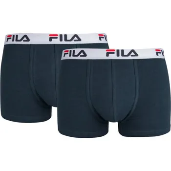 Boxerky Pánské boxerky Fila MAN BOXERS 2 PACK S Tmavě modrá, Bílá, Červená