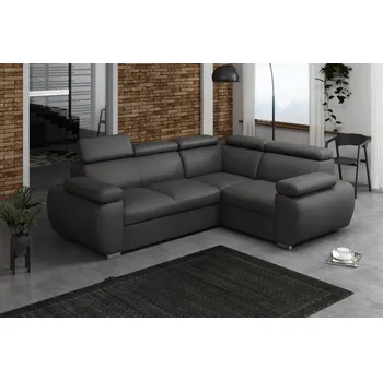 Sedací souprava Falco Rohová sedací souprava BODIE, rozkládací s úložným prostorem, pravá, tmavě šedá/Kronos 34