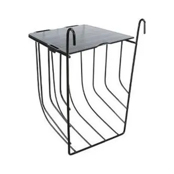 Krmivo pro hlodavce Jesličky kovové černé s víkem 13x18x12cm TR