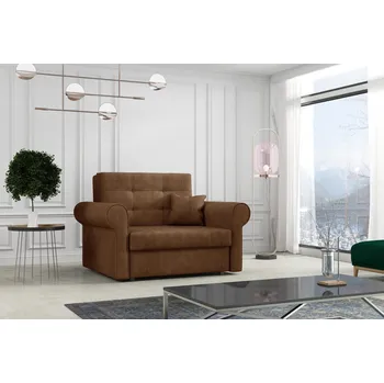 Pohovka Falco Rozkládací křeslo Vivian Silver I hnědé/Country 08