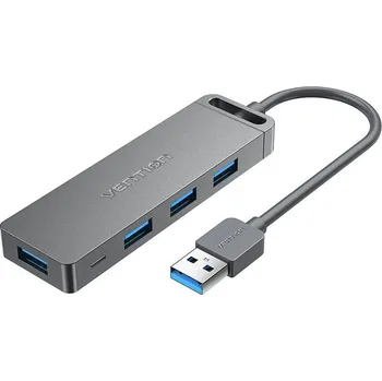 USB hub USB Hub Vention 4-Port USB 3.0 Hub With Power Supply 0.5M Gray