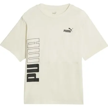 Dámské triko Puma POWER LOGO LOVE COLOR BLOCK TEE XS Béžová, Černá