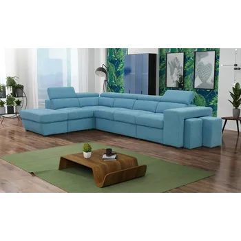 Sedací souprava Rohová sedací souprava PIETRE Ocean 18 s taburetem, rozkládací, levá