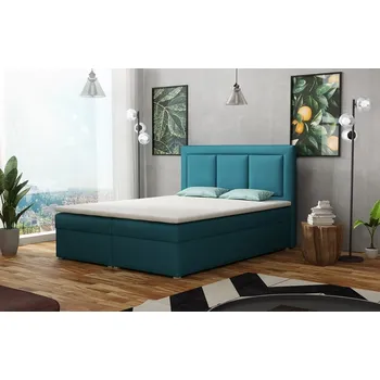 Postel Čalouněná postel MIRABEL BOX 140x200, s úložným prostorem, výběr látek Potah: victoria 14868