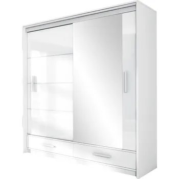 Šatní skříň ArtStol Šatní skříň MARSYLIA 203 | bílý lesk