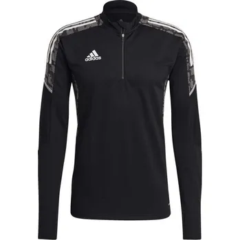 Pánská mikina Pánská fotbalová mikina adidas CONDIVO 21 TOP L Černá, Bílá