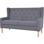 Dvoumístná sedačka textilní čalounění šedá Šedá 245453