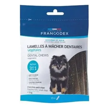 Pamlsek pro psa Francodex Weggy žvýkací plátky XS malý pes 114g 15ks