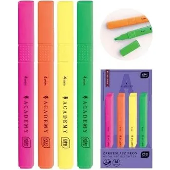 Set školních potřeb Zakreślacz Academy neonowy mix (16szt)