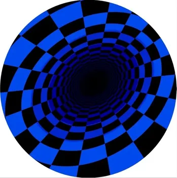 Koberec Kulatý protiskluzový černobílý koberec - 10,80 cm x 80 cm