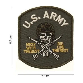 Nášivka Nášivka textilní 101 Inc US Army Skull - olivová