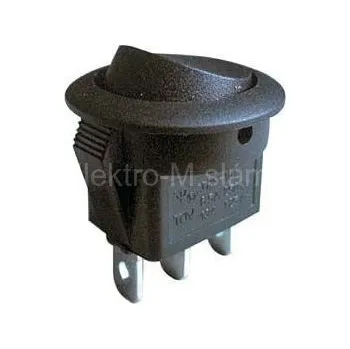 vypínač Přepínač kolébkový kul. ON-ON 250V/6A černá 2pol./3pin 02620036 L482