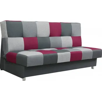 Pohovka Rozkládací pohovka ALABAMA, s úložným prostorem, bordó/šedá