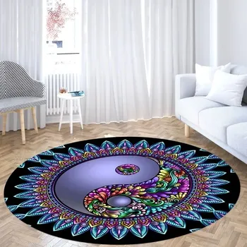 Koberec Koberec s květem života - meditační podložka kruh - 3,180 cm x 180 cm