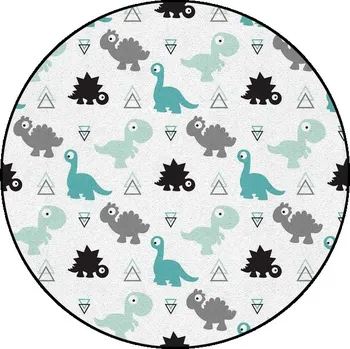 Koberec Kulatý 3D dětský koberec s dinosaury - 6,40 cm x 40 cm