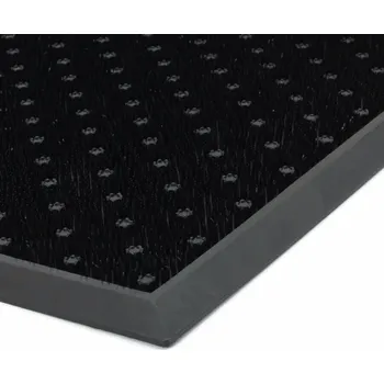 Rohožka Černá čistící venkovní vstupní rohož FLOMA Dots - 48 x 76 x 1,8 cm