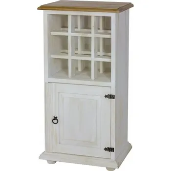 Vinotéka Selská vitrína na víno COM 14 - K16 antická bílá