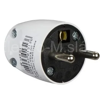 Elektrická zásuvka vidlice přímá 230V/W13101 bílá zástrčka