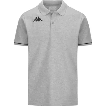 Pánské tričko KAPPA4TRAINING BARLI polo tričko šedá s černým proužkem 4XL