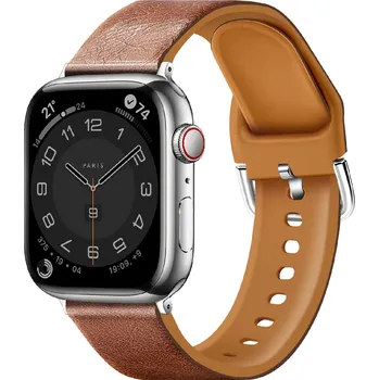 Příslušenství k chytrým hodinkám Řemínek z umělé kůže pro Apple Watch 38/40/41/42(S10)mm Barva: Karamelová