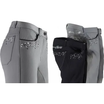 Jezdecké kalhoty Dámské rajtky Euro-Star LAURA DE LUX - s celokoženým sedem, 38 - Tmavě modrá