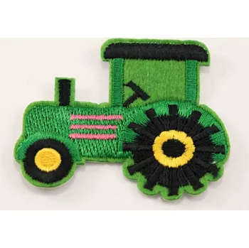 Nášivka Nažehlovací záplata - Traktor 4,5 cm x 5,5 cm - VÍCE BAREVNÝCH VARIANT zelená
