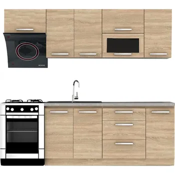 Kuchyňská linka Kuchyňská linka NOVA PLUS 240 cm, dub sonoma