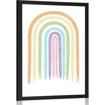 Plakát Dovido Plakát pastelová duha Mid-Century