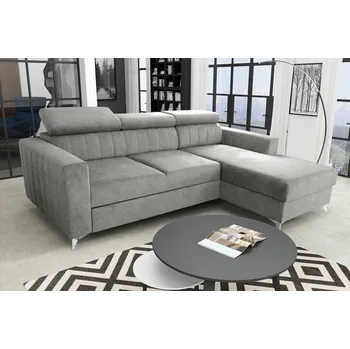 Sedací souprava Falco Rohová sedací souprava MILDRED rozkládací s úložným prostorem, pravá, šedá