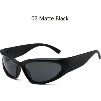 Sluneční brýle Luxusní sportovní unisex sluneční brýle unisex, UV400 - 02 Matná černá