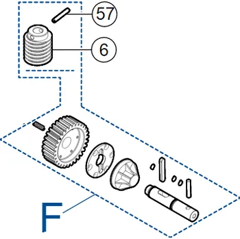 Pohon brány SPAMG173B00A - kit převodovky