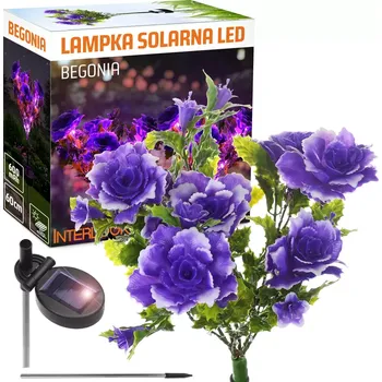 Dekorativní svítidlo Interlook FLD-27-PURPLE | Begonia LED solární zahradní lampa | 60 cm, 600 mAh