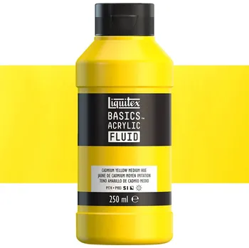 Vodová barva Akrylová barva Liquitex Basics Fluid - Cadmium Yellow Medium Hue Balení: 250 ml
