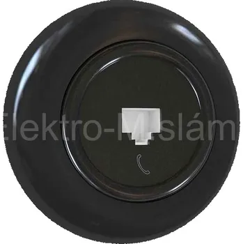 Elektrická zásuvka LF0003B telefoní zásuvka černá LOFT retro DPM plastová