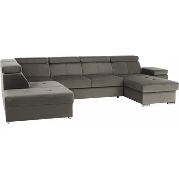 Sedací souprava Rozkládací sedací souprava do U LAMORA s úložným prostorem, pravá, šedohnědá taupe