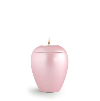 Smuteční dekorace Zvířecí urna Crystal se svíčkou - Rose 0,5l