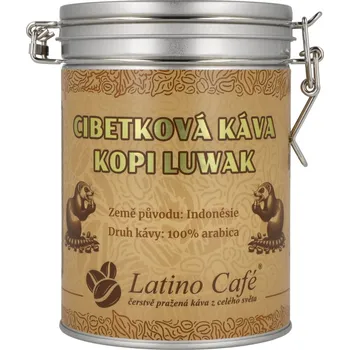 Káva Latino Café Cibetková káva Kopi Luwak v luxusní dóze Varianta: zrnková 200g