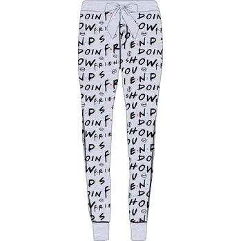 Dámské pyžamo Friends - licence Dámské pyžamové kalhoty - Friends 5304654, šedý melír Barva: Šedá, Velikost: L