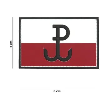 Nášivka Gumová nášivka 101 Inc vlajka Polish Special Forces - barevná