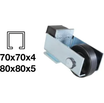 Pohon brány Spodní nájezd s dorazem 80×80×5mm (SN-2-80)